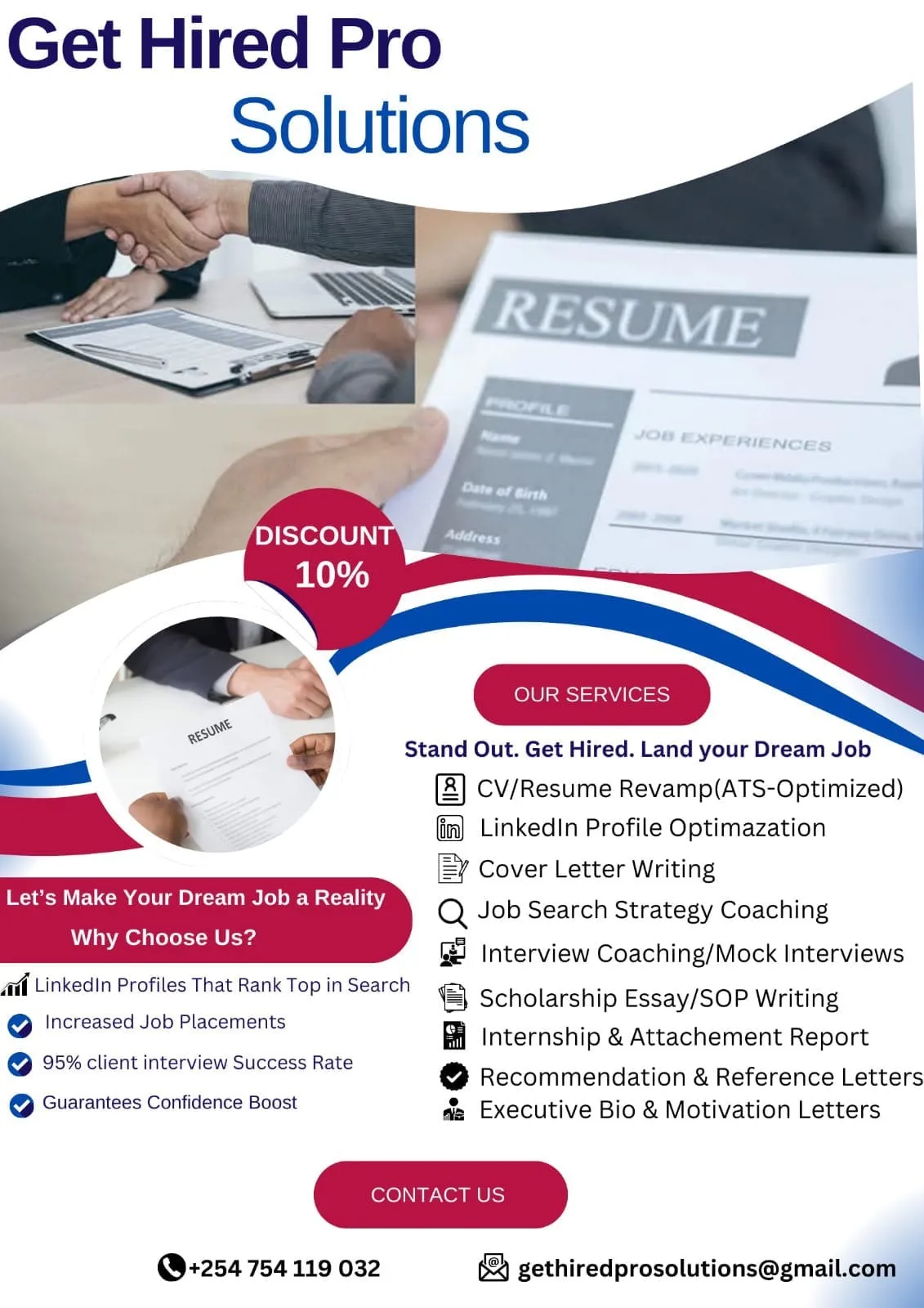 Get Hired Pro Solutions — CV, Resume & LinkedIn Optimization Services